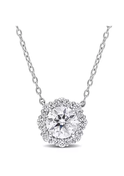 Best deal 🔥 Lab Created 1.53 ct. t.g.w. Created Moissanite-White Necklace With Chain Silver Length (inches): 20 by Belk & Co. 💯