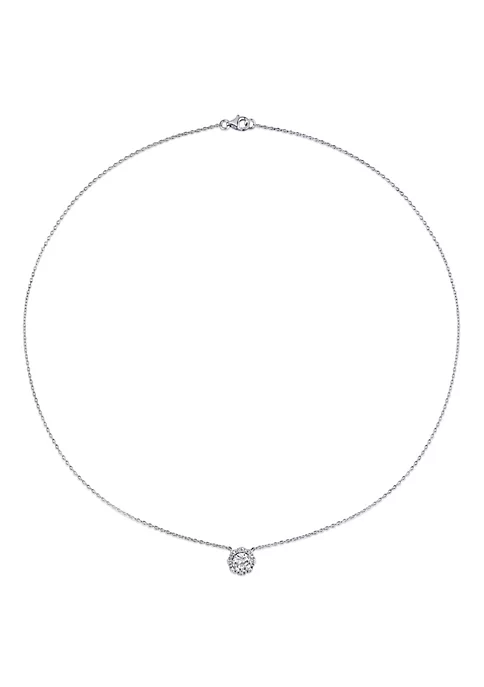Best deal 🔥 Lab Created 1.53 ct. t.g.w. Created Moissanite-White Necklace With Chain Silver Length (inches): 20 by Belk & Co. 💯 5 Best deal 🔥 Lab Created 1.53 ct. t.g.w. Created Moissanite-White Necklace With Chain Silver Length (inches): 20 by Belk & Co. 💯 - Image 5