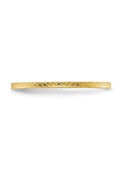 Hot Sale ⭐ 14K Gold 1.2mm Criss-Cross Pattern Stackable Band by Belk & Co. 🌟 -DealsBelk & Co. Store Belk 37187
