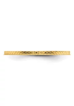 Hot Sale ⭐ 14K Gold 1.2mm Criss-Cross Pattern Stackable Band by Belk & Co. 🌟 -DealsBelk & Co. Store Belk 37188