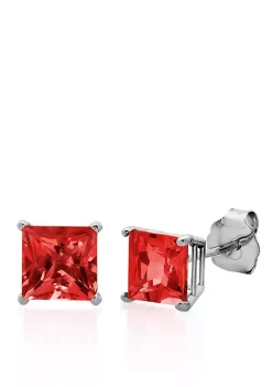 Best deal 💯 10k White Gold Garnet Stud Earrings by Belk & Co. 🔔