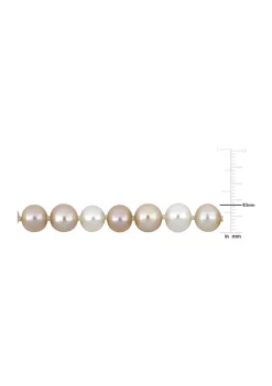 Buy 🧨 8-8.5MM Multi-Colored Cultured Freshwater Pearl Graduated Necklace in Sterling Silver, 18 in by Belk & Co. 💯 -DealsBelk & Co. Store Belk 37224