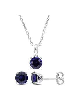 Best Pirce ✨ Lab Created 2-Piece Set of 3 ct. t.g.w. Created Blue Sapphire Solitaire Earrings and Pendant with Chain in Sterling Silver by Belk & Co. 🧨 9 Best Pirce ✨ Lab Created 2-Piece Set of 3 ct. t.g.w. Created Blue Sapphire Solitaire Earrings and Pendant with Chain in Sterling Silver by Belk & Co. 🧨 -DealsBelk & Co. Store Belk 37239