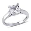 Hot Sale 🧨 2 ct. t.w. Created White Sapphire Princess-cut Solitaire Engagement Ring in 10k White Gold by Belk & Co. 😀