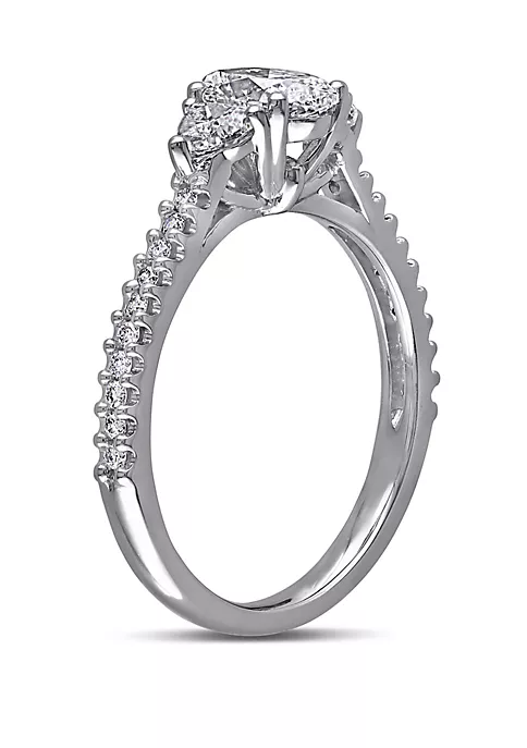 Flash Sale 😍 1.1 ct. t.w. Oval and Heart Shaped Diamond Engagement Ring in 14k White Gold by Belk & Co. 🎁 2 Flash Sale 😍 1.1 ct. t.w. Oval and Heart Shaped Diamond Engagement Ring in 14k White Gold by Belk & Co. 🎁 - Image 2