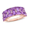 Hot Sale 😉 2.8 ct. t.w. Amethyst and 1/10 ct. t.w. Diamond Brick Mosaic Ring in 10K Rose Gold by Belk & Co. ✨
