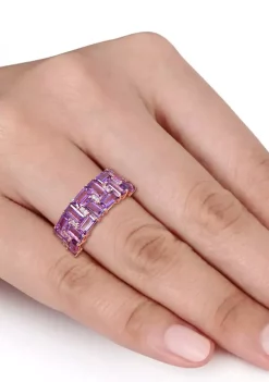 Hot Sale 😉 2.8 ct. t.w. Amethyst and 1/10 ct. t.w. Diamond Brick Mosaic Ring in 10K Rose Gold by Belk & Co. ✨ -DealsBelk & Co. Store Belk 37327