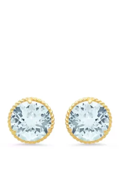 Best deal 🧨 Aquamarine Stud Earrings by Belk & Co. 🤩 -DealsBelk & Co. Store Belk 37338