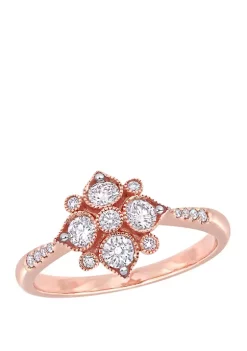 Deals 😍 1/2 ct. t.w. Diamond Geometric Engagement Ring in 14K Rose Gold by Belk & Co. 👏 -DealsBelk & Co. Store Belk 37343