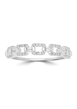 Top 10 ❤️ 1/4 ct. t.w. Diamond Interlocking Ring in 14K White Gold by Belk & Co. 🌟