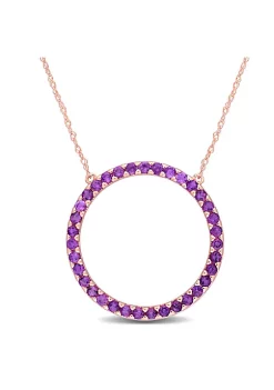 Coupon ๐ 1 ct. t.g.w. Amethyst Open Circle Pendant with Chain in 10K Rose Gold by Belk & Co. ๐คฉ