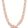 Outlet 👏 18k Rose Gold Plated Sterling Silver Fancy Rolo Chain Necklace by Belk & Co. 🧨