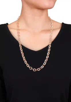 Outlet 👏 18k Rose Gold Plated Sterling Silver Fancy Rolo Chain Necklace by Belk & Co. 🧨 -DealsBelk & Co. Store Belk 37409