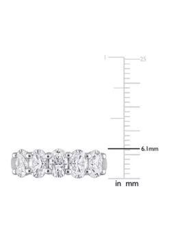 Discount 👍 2.5 ct. t.w. Created Moissanite Oval Cut Semi Eternity Band in 10k White Gold by Belk & Co. 💯 -DealsBelk & Co. Store Belk 3741