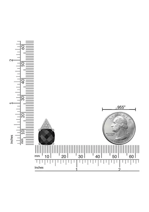 Best Pirce ๐คฉ 3 ct. t.w. Black Onyx and 1/10 ct. t.w. White Topaz Pendant Necklace in Sterling Silver by Belk & Co. ๐ 4 Best Pirce ๐คฉ 3 ct. t.w. Black Onyx and 1/10 ct. t.w. White Topaz Pendant Necklace in Sterling Silver by Belk & Co. ๐ - Image 4