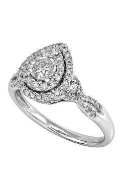 Best reviews of 🔥 1/4 ct. t.w. Diamond Twisted Shank Ring in 14K White Gold by Belk & Co. 🔥 -DealsBelk & Co. Store Belk 37446