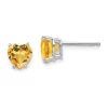 Hot Sale 😍 1.6 ct. t.w. Citrine Heart Stud Earrings in 14K White Gold by Belk & Co. 😍