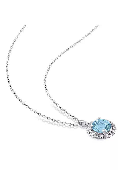 Cheap ❤️ 2-Piece Set of 8.2 ct. t.g.w. Sky Blue Topaz Earrings and Pendant with Chain in Sterling Silver by Belk & Co. 😉 4 Cheap ❤️ 2-Piece Set of 8.2 ct. t.g.w. Sky Blue Topaz Earrings and Pendant with Chain in Sterling Silver by Belk & Co. 😉 - Image 4