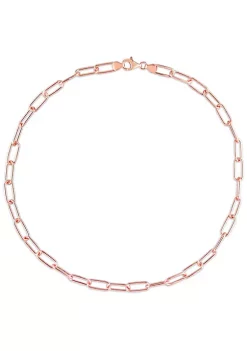 Deals 🧨 6MM Polished Paperclip Chain Necklace in 18k Rose Gold Plated Sterling Silver, 18" by Belk & Co. ⌛ -DealsBelk & Co. Store Belk 37478