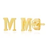 Wholesale ⌛ 14K Yellow Gold Letter (M) Stud Earrings by Belk & Co. 🌟