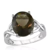 Wholesale ⭐ Sterling Silver Smokey Quartz and Diamond Ring by Belk & Co. 🌟