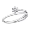 New 👏 Diamond Accent Floral Promise Ring in Sterling Silver by Belk & Co. 🛒
