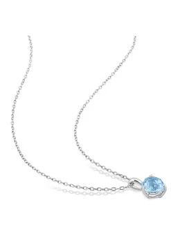 Coupon ❤️ 2-Piece Set of 6 ct. t.g.w. Sky Blue Topaz Solitaire Earrings and Pendant with Chain in Sterling Silver by Belk & Co. ⭐ -DealsBelk & Co. Store Belk 37529