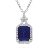 Best reviews of 🎁 Created Sapphire and Created White Sapphire Pendant in Sterling Silver by Belk & Co. 🎉