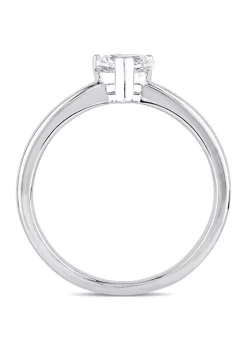 Top 10 👏 1/2 CT TW Heart-Cut Diamond Solitaire Engagement Ring in 14k White Gold by Belk & Co. ❤️ -DealsBelk & Co. Store Belk 37565