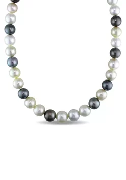 Wholesale ❤️ 10-12.5MM Multi-Colored South Sea and Tahitian Pearl Necklace in 14k Yellow Gold by Belk & Co. ⌛ -DealsBelk & Co. Store Belk 37577