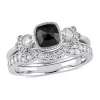 Brand new 🛒 1.5 ct. t.w. Black and White Diamond Bridal Set in 10k White Gold by Belk & Co. 🔥
