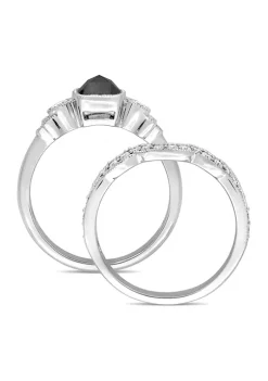 Brand new ๐ 1.5 ct. t.w. Black and White Diamond Bridal Set in 10k White Gold by Belk & Co. ๐ฅ 8 Brand new ๐ 1.5 ct. t.w. Black and White Diamond Bridal Set in 10k White Gold by Belk & Co. ๐ฅ -DealsBelk & Co. Store Belk 37582