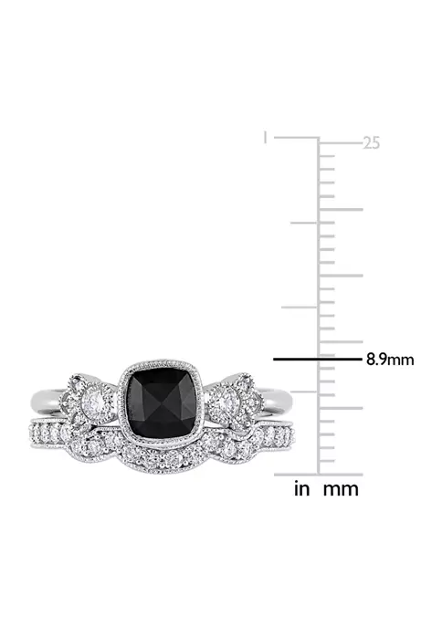 Brand new ๐ 1.5 ct. t.w. Black and White Diamond Bridal Set in 10k White Gold by Belk & Co. ๐ฅ 4 Brand new ๐ 1.5 ct. t.w. Black and White Diamond Bridal Set in 10k White Gold by Belk & Co. ๐ฅ - Image 4