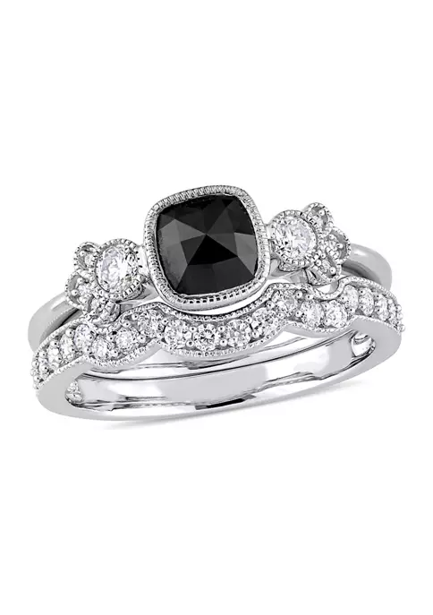 Brand new ๐ 1.5 ct. t.w. Black and White Diamond Bridal Set in 10k White Gold by Belk & Co. ๐ฅ 6 Brand new ๐ 1.5 ct. t.w. Black and White Diamond Bridal Set in 10k White Gold by Belk & Co. ๐ฅ - Image 6