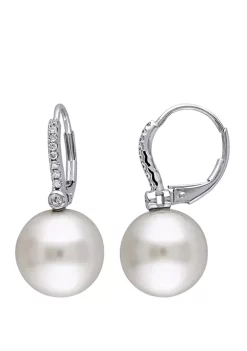 Cheapest โจ 11-11.5 Millimeter Cultured South Sea Pearl and 1/8 ct. t.w. Diamond Earrings in 14K White Gold by Belk & Co. ๐ฅ 5 Cheapest โจ 11-11.5 Millimeter Cultured South Sea Pearl and 1/8 ct. t.w. Diamond Earrings in 14K White Gold by Belk & Co. ๐ฅ -DealsBelk & Co. Store Belk 37592