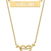 Outlet 👍 You + Me Polished Heart Two Strand Necklace in 14K Yellow Gold by Belk & Co. 🤩