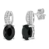 Top 10 ✔️ 2 1/3 ct. t.w. Black Onyx and 3/8 ct. t.w. White Topaz Earrings in Sterling Silver by Belk & Co. 🔔