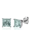 Flash Sale 🔥 10k White Gold Aquamarine Stud Earrings by Belk & Co. 👏