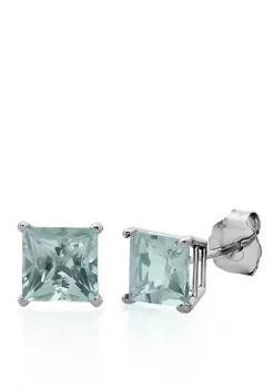 Flash Sale ๐ฅ 10k White Gold Aquamarine Stud Earrings by Belk & Co. ๐