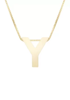 Hot Sale ✨ 14 Karat Yellow Gold Block Initial-Y Necklace by Belk & Co. 🎁