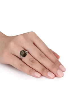 Wholesale ⭐ Sterling Silver Smokey Quartz and Diamond Ring by Belk & Co. 🌟 -DealsBelk & Co. Store Belk 377