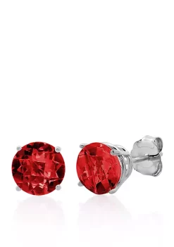 Outlet 🤩 10k White Gold Garnet Stud Earrings by Belk & Co. 🛒 -DealsBelk & Co. Store Belk 37711