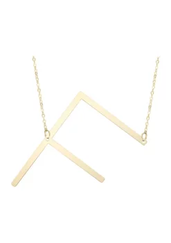Best Sale 😉 14 Karat Yellow Gold Initial-F Necklace by Belk & Co. 🔥 -DealsBelk & Co. Store Belk 37715
