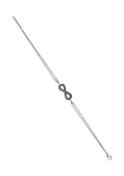 Top 10 ๐ 1/10 ct. t.w. Black and White Diamond Reversible Infinity with 0.5 Inch Extension Bracelet in Rhodium Plated Sterling Silver by Belk & Co. โจ 7 Top 10 ๐ 1/10 ct. t.w. Black and White Diamond Reversible Infinity with 0.5 Inch Extension Bracelet in Rhodium Plated Sterling Silver by Belk & Co. โจ -DealsBelk & Co. Store Belk 37728