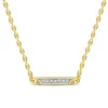 Top 10 💯 Lab Created 4/5 ct. t.g.w. Created White Sapphire Bar Necklace in Yellow Plated Sterling Silver by Belk & Co. 😍
