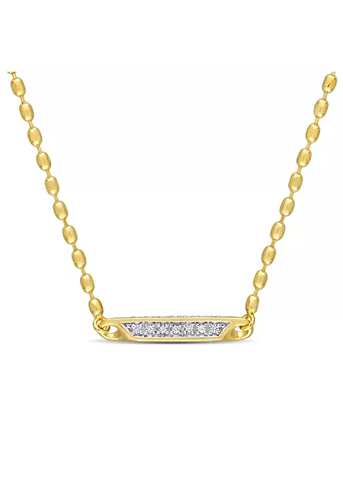 Top 10 π― Lab Created 4/5 ct. t.g.w. Created White Sapphire Bar Necklace in Yellow Plated Sterling Silver by Belk & Co. π 1 Top 10 π― Lab Created 4/5 ct. t.g.w. Created White Sapphire Bar Necklace in Yellow Plated Sterling Silver by Belk & Co. π