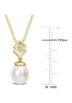 Brand new ๐ฅ 8-9mm South Sea Cultured Freshwater Pearl and White Topaz Drop Pendant with Chain in Yellow Plated Sterling Silver by Belk & Co. ๐ 7 Brand new ๐ฅ 8-9mm South Sea Cultured Freshwater Pearl and White Topaz Drop Pendant with Chain in Yellow Plated Sterling Silver by Belk & Co. ๐ -DealsBelk & Co. Store Belk 37753