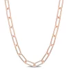 Hot Sale ❤️ 5MM Polished Paperclip Chain Necklace in 18k Rose Gold Plated Sterling Silver, 20" by Belk & Co. 🔔