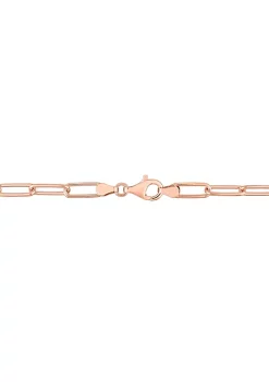 Hot Sale ❤️ 5MM Polished Paperclip Chain Necklace in 18k Rose Gold Plated Sterling Silver, 20" by Belk & Co. 🔔 -DealsBelk & Co. Store Belk 37759