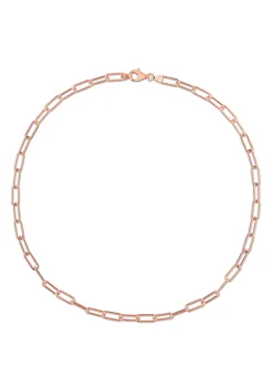 Hot Sale ❤️ 5MM Polished Paperclip Chain Necklace in 18k Rose Gold Plated Sterling Silver, 20" by Belk & Co. 🔔 -DealsBelk & Co. Store Belk 37760